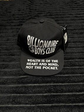 Billionaire Boys Club Black Hat with White Logo and Slogan